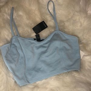 Light blue crop top